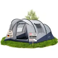 Skandika Tunnelzelt Campingzelt Isken 3 Protect, 3 Personen, eingenähter Boden, Personen: 3 (3000 mm Wassersäule, Canopy, Organizer-Taschen in der Kabine, UPF 50), Moskitonetz an der Eingangstür, an den Fenster und der Kabinentür
