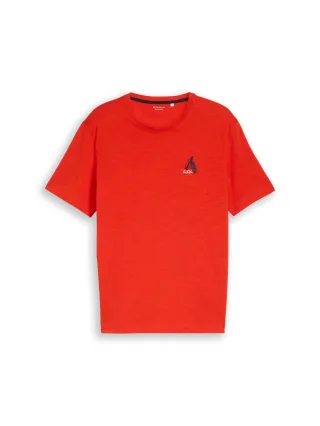 Tom Tailor - T-Shirt mit Stickerei orange red - Gr. - XXL