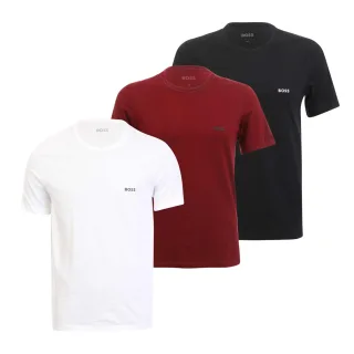 Boss - T-Shirt für Herren (3er-Pack) (Schwarz/Weiß/Weinrot)