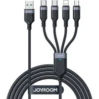 JOYROOM Multi-Use USB-Kabel, USB-A, Lightning, USB-C, Micro-USB, 4-in-1 Ladekabel mit Lightning, 2x USB-C & Micro-USB