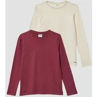 s.Oliver Langarmshirt T-Shirt Unisex Longsleeves aus Baumwolle im Doppelpack