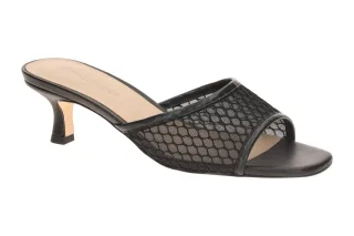 Peter Kaiser Damen Pantoletten 9-77210-46-019 Schwarz - elegante Kitten Heel