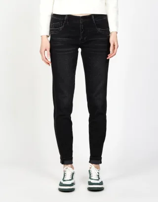 GANG Damen Jeans 94GERDA - relaxed fit Jeans black washed down