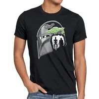 style3 T-Shirt Mando Yoda raumschiff mandalorian star krieg wars der sterne