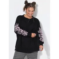 Studio Untold Sweatshirt Sweatshirt Oversize Shape Langarm-Stickerei