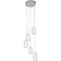 Searchlight LED-Hängeleuchte Hängeleuchte Cyclone, 5-flammig, LED fest integriert, Warmweiß, Stalaktit-Optik