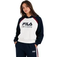Smilodox Hoodie Ardea Damen, Fila, Pullover mit Kapuze, Oversize, Baumwolle FILA Kollaboration, Color Block, Cropped, Urban Style, Gym & Sport