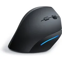 CSL ergonomische Vertikal Mouse 2,4 GHz, gegen Maus-/Tennisarm RSI Syndrom ergonomische Maus (Funk, kabellos Funk, vertikale Ausführung, besonders Armschonend, 6 Tasten)