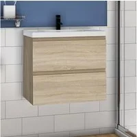 duschspa Waschtisch Badmöbel Set Waschbecken mit Unterschrank MDF, Beite 50/60/80/100 cm