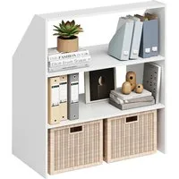 Bellamio Regal Aland Dachschrägenregal 45 Grad-Winkel, Weiß, 90 cm breit, verfügbar mit & ohne Türen