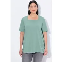 Ulla Popken T-Shirt T-Shirt A-Linie Carré-Ausschnitt Halbarm