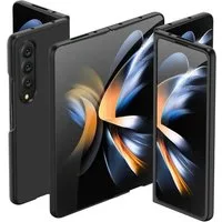 CoolGadget Handyhülle Black Series Handy Hülle für Samsung Galaxy Z Fold 4 7,6 Zoll, Edle Silikon Schlicht Robust Schutzhülle für Galaxy Z Fold 4 5G Hülle
