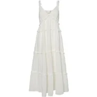Y.A.S Trägerkleid YASANINA SL ANKLE DRESS S. NOOS Sommerkleid mit Rüschen, knöchellang, Baumwolle