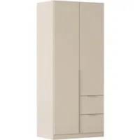 OTTO home Drehtürenschrank Kleiderschrank Schrank Garderobe AGORDO mit Dekor- oder Hochglanzfront (in zwei Griff-Farben, Breite 91 cm) mit Außenschubkästen, Serie in 7 Breiten und 2 Höhen MADE IN GERMANY