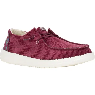 HEYDUDE Wendy Corduroy Leo Polyester Damen Burgundy Loafers