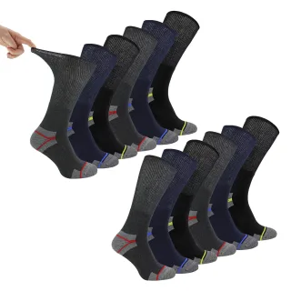 Multipack Herren Diabetiker Arbeitssocken | Nicht elastische atmungsaktive Diabetiker Socken
