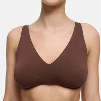 cfab Bügelloser BH Cotton Bügelloser BH-Braun-85B (1-tlg)