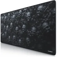 Titanwolf Gaming Mauspad XXL Speed Mousepad 900 x 400 x 3 mm, große Tischunterlage, rutschfest, abwaschbar, Geschwindigkeit & Präzision, Skulls