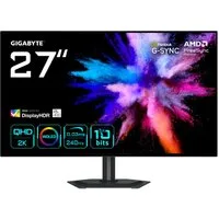 Gigabyte GO27Q24G Gaming-Monitor (67 cm/26,5 ", 2560 x 1440 px, QHD, 0,03 ms Reaktionszeit, 240 Hz, LED, dreh-,neig-,schwenk-, höhenverstellbar)