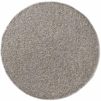 TaCa Home Langflor-Teppich Shaggy Teppich Langflor, rund, Höhe: 35 mm, Wohnzimmer Schlafzimmer Kinderzimmer, Grau - 80 cm rund