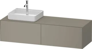 Duravit White Tulip Konsolenwaschtischunterbau wandhängend Stein Grau Seidenmatt 1300x550x408 mm - W WT4864L92920000