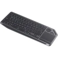 Renkforce RF-WLBTKB-300 Bluetooth®, Funk Tastatur Deutsch, QWERTZ Schwarz Tastatur (Integriertes Touchpad, Wiederaufladbar, Multipair-Funktion)