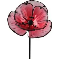 Kaemingk Gartenstecker Kaemingk Gartenstecker Blume Glas rosa 91 cm