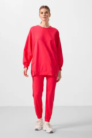 Oversized Fleece Sweatshirt und Hosen Set