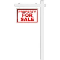 COSTWAY Standtafel, Schilder Pfosten 180 cm, Immobilien-Posterstand