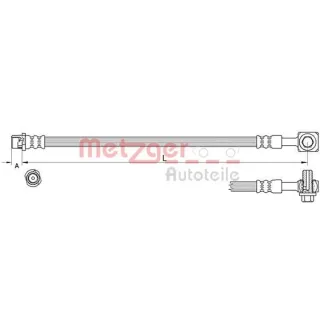 Metzger Bremsschlauch vorne links Opel Mokka