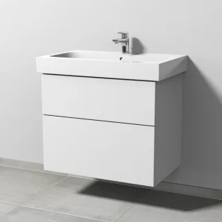 Sanipa 3way Waschtischunterbau zu Geberit iCon Waschtisch mit 2 Auszügen, Weiß-Soft SM65143