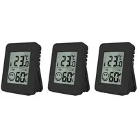 Miraval Klimamesser Thermo-/ Hygrometer 3-er Set, (Inklusive Akku), Hygrometer, Thermometer, Smiley Anzeige