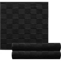 Lashuma Geschirrtuch Frottee, (Set, 3-tlg., 4er Set Küchenhandtücher 50x50 cm), Schwarze Frotteetücher kuschelig 50x50 cm