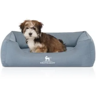 Knuffelwuff Orthopädisches Wasserabweisendes Hundebett Leon aus Velours mit Handwebcharakter