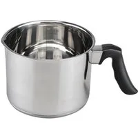 Spetebo Simmertopf Edelstahl Milchtopf SYLT mit Thermoboden - 1,5 L, Edelstahl (Stück, 1-tlg., starker 3-schichtiger Kapsel-Thermoboden), Hoher Milch Kochtopf mit Kunststoff Griff