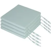 relaxdays Stuhlkissen Flache Stuhlkissen im 4er Set, Hellgrün, 4er-Pack