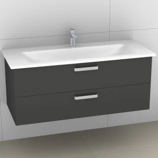 Artiqua 414 Waschtischunterschrank für Venticello 4104CH, Anthrazit Hochglanz, 414-WU2L-V111-7015-51 414-WU2L-V111-7015-51