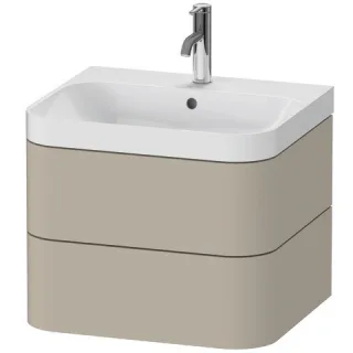 Duravit Happy D.2 Plus c-shaped Set wandhängend Taupe Seidenmatt 575x490x480 mm - HP4345O6060 HP4345O6060