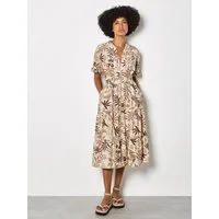 Apricot Midikleid Midikleid Druck