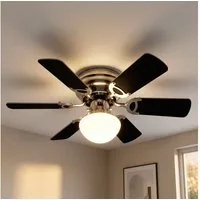 GLOBO LIGHTING Deckenventilator, Decken Ventilator MDF Wohnraum Kühler Ess Zimmer Lampe Glas Leuchte