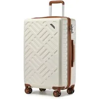Supercase Trolley Leichter Hartschalenkoffer mit 4 Rollen, TSA-Schloss, Teleskopgriff