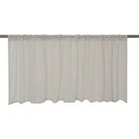 ELBERSDRUCKE Scheibengardine Bistrogardine mit Tunnel Liem beige 48 x 140 cm (1 St), Stangendurchzug, halbtransparent, Polyester, einfarbig, modern, Leinenlook, Sichtschutz