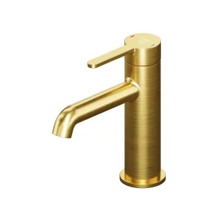 Steinberg Serie 341 Waschtisch-Einhebelmischer ohne Ablaufgarnitur, Gold gebürstet 341 1010 BG