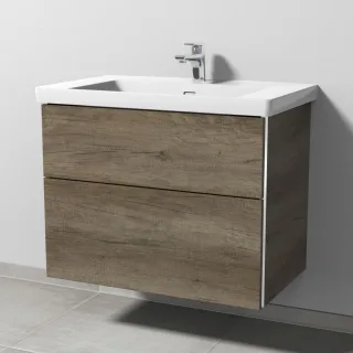Sanipa 3way Waschtischunterbau zu Villeroy & Boch Subway 3.0 Waschtisch mit 2 Auszügen, Eiche-Nebras BR84837