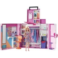 Mattel® Handpuppe Barbie Traumkleiderschrank und blonde Puppe, über 60 cm Breiter Schran