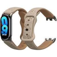 kwmobile Silikon Ersatzarmband für Xiaomi Mi Band 10 / Mi Band 9 / 8 Smartwatch, 1-tlg., Armband Silikonarmband mit geprägtem Design