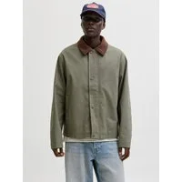 Jack & Jones Kurzjacke JJEGRAHAM WORKER JACKET SN mit Fly-Away-Kragen