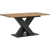 Home affaire Esstisch Motus, ausziehbar 150 -190 cm, inklusive 40 cm Einlegeplatte (Set, 1-St), X-Gestell mit Bodenplatte, Tisch, Küchentisch, Esszimmer, Küche