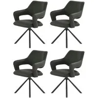 Jockenhöfer Gruppe Esszimmerstuhl Lambert (Set, 4 St), 4-Fuss-Stuhl, Drehfunktion (360), Lederoptik, bis 150 kg belastbar