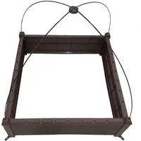 HTI-Living Hochbeet Hochbeet mit Rankhilfe Nessa (Stück, 1 St., 4 Seitenteile, 4 Rankstäbe, inkl. Verbindungsstücke und Bodenanker), Pflanzkasten Gemüsebeet Kräuterbeet